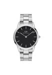 Daniel Wellington Stainless Steel Analog Black Dial Men Watch-Dw00100342, Silver Band