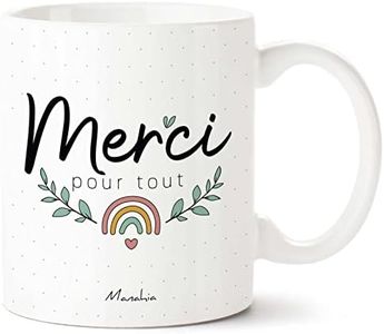 Manahia Mug Merci pour tout Imprimé en France | Mug pour dire merci, tasse en céramique, cadeau de remerciement