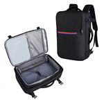 Travel Backpack for Men Women, Large Flight Approved Carry on Backpack Gym Overnight Luggage Laptop Daypack Waterproof Black