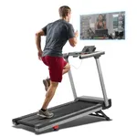 Sunny Health & Fitness Premium Foldable Treadmill for Home Workouts – Running & Walking Machine with Auto Incline, Shock Absorption, 16.5", 18", or 20” Running Deck, Compatible with Free SunnyFit App