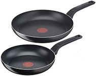 Tefal B55590 Easy Cook & Clean 2-Piece pan Set | consisting of pan 24/28 cm | Non-Stick Coating | Safe | Thermal Signal | Diffusion pan Bottom | Healthy Cooking | Black