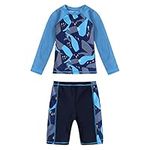 TiaoBug 2Pcs Kids Boys Swimsuit Sun