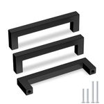 goldenwarm Black Cabinet Handles 5in Drawer Pulls - Pack of 5 Black Cabinet Pulls Kitchen Cupboard Handles Cabinet Door Handles