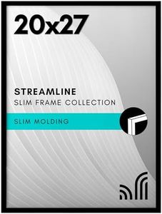 Americanflat 20x27 Picture Frame in Black - Use as a Puzzle Frame with Polished Plexiglass - Hanging Hardware Included for Horizontal and Vertical Display Format for Wall