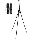 VViViD Black Aluminum 64 Inch Tall Adjustable Light-Weight Display Easel Including Black Nylon Carrying Case
