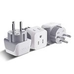 Ceptics Canada to Israel, Plestine Travel Adapter (Type H) - Dual Input - Ultra Compact - Charge your Cell Phone, Laptops, Tablets (CT-14, 3 Pack)