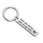 Driver Keychain Drive Safe Keychain Drive Safe Trucker Husband Boyfriend Gift New Driver Gift (Drive Safe Text Me)