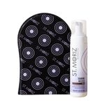 St. Moriz Professional Dark Tanning Mousse With Mitt, Self Tanning Mousse to Give Your Skin a Dark, Natural Glow - 200 ml.