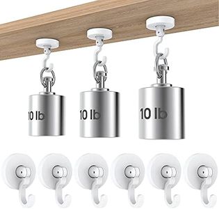 CHOOBY Powerful Adhesive Hooks, 6 Packs Towel Hooks Holder - 10lbs (Max), Hanging Coat,Hat, Clothes, Handbag, Heavy Duty Shower Wall Hanger Hooks for Bathrooms, Living Room, Bedroom, Kitchen, Door