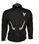 YAMAHA Polyester Men's Universal Fit Protective Riding Jacket Short Length (Y6Aymbbj0S21_Black_S)