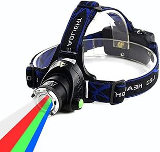 Tactical LED Headlamp Hunting Headlight Zoomable 3 Colors Exchange White Light Red Light and Green Light Lens