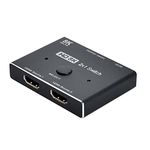 Cablecc 8K@60hz HDMI-Compatible 2.1 Switch 2-IN-1-OUT Hub Support HDCP SST Extended 4K@60hz