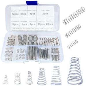 Cilky 100pcs Conical Spring Compressed Spring Assorted Set, 304 Stainles Steel Metal Taper Conical Spring Compression Small Springs Compression