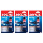 Loctite Shoe Glue, Strong & Flexible Fabric Glue, Resistant to Water, Impact, & Vibrations, Dries Clear - 0.6 fl oz Bottle, 3 Pack
