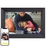 Aura Carver WiFi Digital Picture Frame | The Best Digital Frame for Gifting | Send Photos from Your Phone | Quick, Easy Setup in Aura App | Free Unlimited Storage | Gravel with White Mat