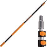 7-24 ft Long Telescopic Extension Pole // Multi-Purpose Extendable Pole with Universal Twist-on Metal Tip // Lightweight and Sturdy // Best Telescoping Pole for Painting, Dusting and Window Cleaning