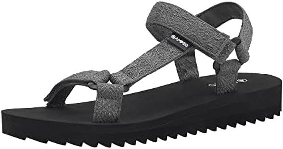 Ampeo Women's Arch Support Hiking Sandals Comfortable Summer Beach Walking Sport Athletic Water Sandals,Grey,Size 6