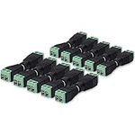 kwmobile DC Connector Adapter Plug Set - 10 Pairs DC Female + Male 12V Power Jack Plug Adapter Connectors for CCTV Security Camera LED Strip 5.5x2.1mm