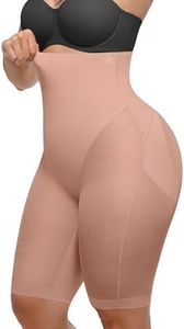 SHAPELLX High Waisted Tummy Control Shapewear for Women Butt Lifting Shaping Panties Faja Body Shaper (Light Beige 3X-Large)