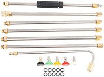 Fayrimi Gutter Cleaning Tool Pressure Washer - Extension Wands, Roof Cleaner Nozzle - 4000 Psi 5 Tips, Window Washing Accessories, Power Washer
