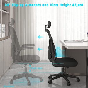 naspaluro Office Chair – Ergonomic Mesh, Black