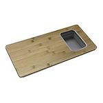 STYLISH Over The Sink Bamboo Chopping Board Set, for Food Prep, Meat, Cutting Vegetables, Bread, Crackers & Cheese with Collapsible Container, A-913