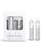 Überlube Good-to-go Travel Lube Set + Two Refills | Latex-Safe Natural Silicone Lube for Sex with Vitamin E | Unscented, Flavorless, Zero Residue, Works Underwater Silver Kit+ 2 Refills (45ml Total)