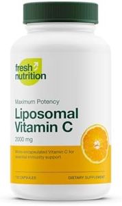 Fresh Nutrition Liposomal Vitamin C - The ONLY 1500mg PER Capsule (NOT Tablet) 90 Capsules