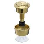 SPARES2GO Universal Toilet Cistern Dual Flush Push Button Kit for 20mm 40mm 50mm 60mm Lid Hole (Brushed Brass)