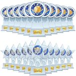 Tandefio 24 Pcs Clear Acrylic Baseball Champion Trophy Award Bulk for Adult Baseball Player 6.5 Inch Star MVP Medals Participation Award Trophies for Sports Competition Rewards Prizes