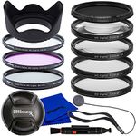 Ultimaxx 77MM Complete Lens Filter Accessory Kit for Lenses with 77MM Filter Size: Variable Neutral Density Filter (ND2-ND400) + UV CPL FLD Filter Set + Macro Close Up Set (+1 +2 +4 +10)