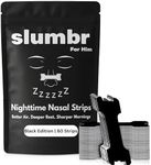Nasal Strips for Breathing (60 Count) – Extra-Strength Grid Adhesive – Built for Nighttime Comfort, Clear Breathing & Consistent Sleep Routines (for Him - Black)