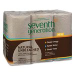 Seventh Generation Unbleached Paper Towels Roll, 6-Count (Pack of 4)