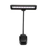 Clip-on Light Music Stand Light Portable Flexible 9 LEDs Clip-on Music Stand Light Bedroom Reading Desk Lamp by RiToEasysports