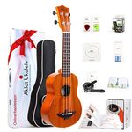 Aklot Soprano Ukulele 21 Inch Solid Mahogany Ukelele beginner kit with Gig Bag Tuner Strap String Instruction Booklet