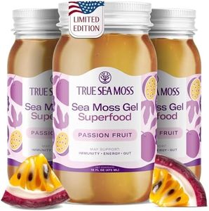 TrueSeaMoss Sea Moss Gel – Made in USA – Wildcrafted Seamoss, Fresh Fruits & Sea Vegetables – Passion Fruit, Pack of 3 (Labels may Vary)