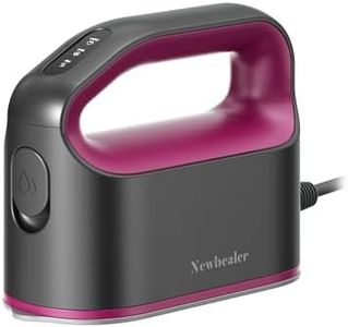Newbealer Smart Steam Iron for Clothes - 1200W Professional-Grade Turbo Steam, 3 Steam & 3 Dry Heat Modes, 45s Heat-Up, 6oz Tank, Auto-Off, Nonstick Ceramic Soleplate for Home, RV & Hotel (Ash Pink)