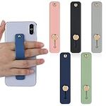 Molain Phone Loop Finger Holder, 5 Pcs Phone Grip Holder, Finger Cell Phone Grip, Silicone Phone Finger Strap, Telescopic Mobile Phone Holder for All Smartphones (5 Colors)