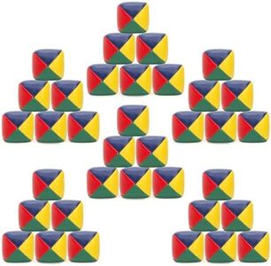 Lawei 36 Pack Juggling Balls for Beginners, 2 Inch Soft and Durable Juggle Balls Kit, Colorful Mini Juggle Ball Bulk for Juggler and Kids, Four Sided Leather Matching Throwing Samll Ball, Easy Grip