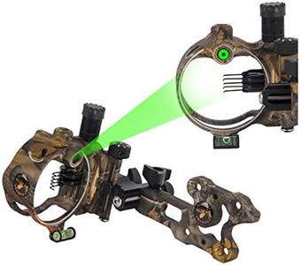 Micro Adjust 5 Pin/7 Pin Compound Bow Sight 0.019 Optical Fiber Sight CNC Aluminum Horizontal Vertical Adjustment Bow Sight Shooting (Camo/9150)