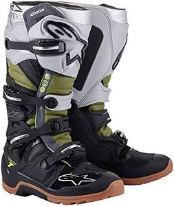 Alpinestars Tech 7 Enduro Boots Blk/Slvr/Mltry Grn (Size 11) (2012114-1916-11)