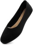 Shoe Land Womens SL-Memory Classic Ballerina Walking Flats Shoes, 2023blackkn, 10 US