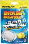 Drain Weasel Garbage Disposal Pods Cleaner and Deodorizer, Sink Odor Eliminator with Foaming Action, Septic-Safe Enzyme Formula, Fresh Lemon Scent, Pack of 5