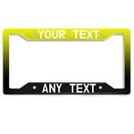 Custom License Plate Frames for Front of Car,Personalized lisenced Plates Frame,Make Your Own License Plate Frame,Azuresun 6”x12” Rust-Free Alumina with Accessories, 4 Holes Gradient Frames