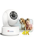 ctronics 4K 8MP Indoor Surveillance Camera, 5GHz Wi-Fi, Auto Tracking, AI Person/Vehicle/Pet Detection, PC Remote Control, 360° PTZ, 24/7 Recording, Cloud & 256GB TF Card Storage, FTP/NVR/NAS