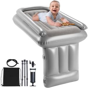 Maigandamai Inflatable Toddler Airplane Bed, Travel Bed for Kids, Kids Airplane Seat Extender, Toddler Blow Up Bed with Sides Pump and Belt