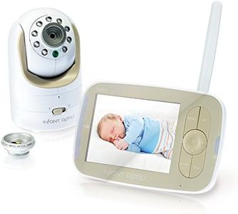 Infant Optics DXR-8 480p Video Baby Monitor, Non-WiFi Hack-Proof FHSS Connection, Interchangeable Lenses, Pan Tilt Zoom, LED Sound Bar, Night Vision, and Two-way Talk, low battery