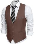 COOFANDY Men's Formal Suit Vest Regular Fit Business Dress Waistcoat Vest