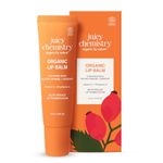 Juicy Chemistry Blood Orange & Rosehip Lipbalm, 10 g | Organic Lip Balm for Dark, Pigmented, Dry & Chapped Lips | Enriched with Vitamin A, C, E & Ceramides | Clinically Tested | For Men, Women & Kids