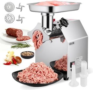 VEVOR Commercial Electric Meat Grinder, 7 lbs/min Capacity, #12 Industrial Meat Mincer with 2 Stainless Steel Blades, 2 Grinding Plates, 850W Heavy-Duty Sausage Maker Stuffer, for Kitchen, Restaurant